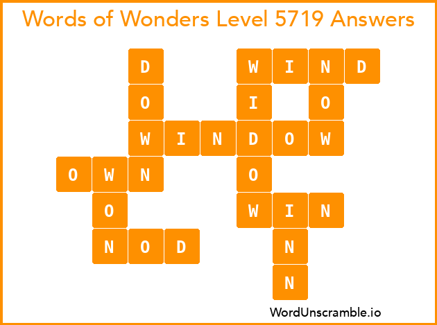 Words of Wonders Level 5719 Answers