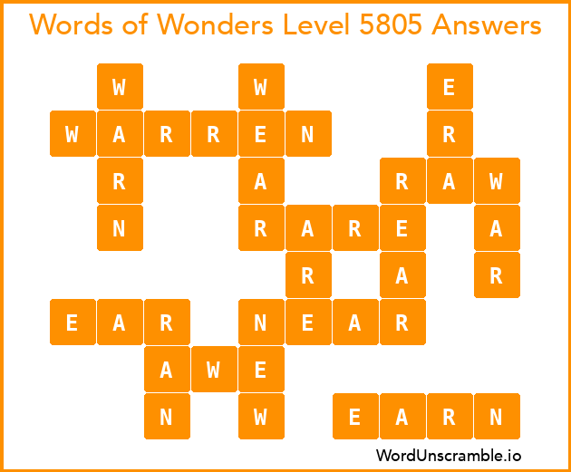 Words of Wonders Level 5805 Answers