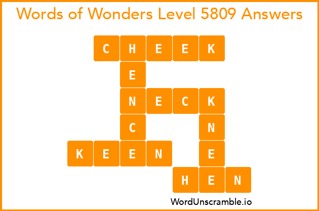 Words of Wonders Level 5809 Answers