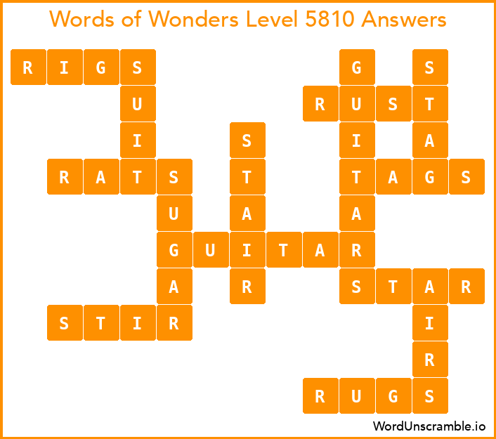 Words of Wonders Level 5810 Answers