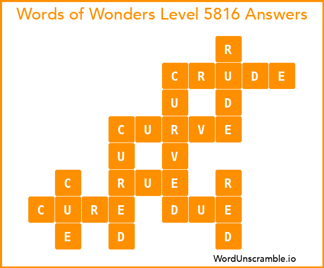 Words of Wonders Level 5816 Answers