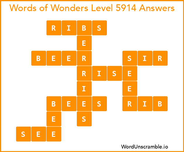Words of Wonders Level 5914 Answers