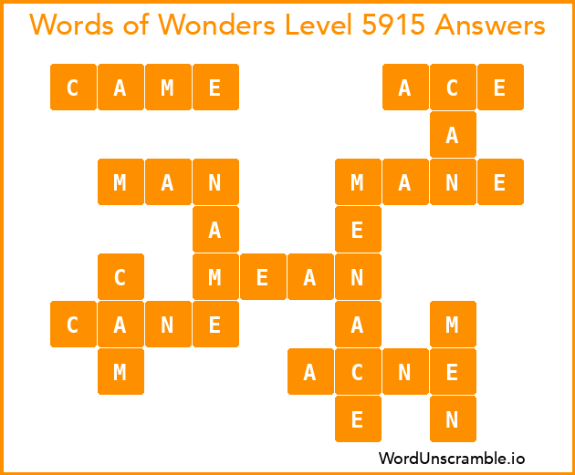 Words of Wonders Level 5915 Answers