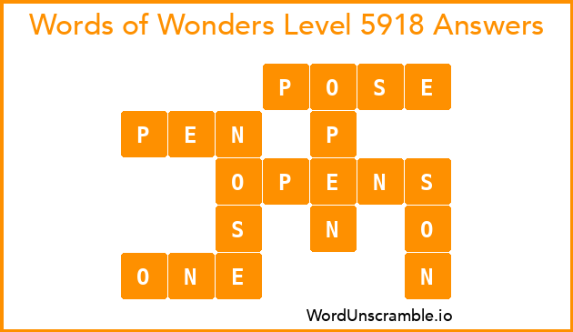 Words of Wonders Level 5918 Answers