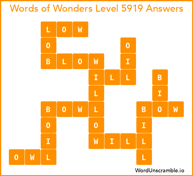 Words of Wonders Level 5919 Answers