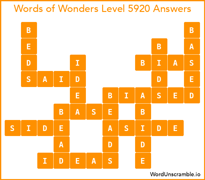 Words of Wonders Level 5920 Answers