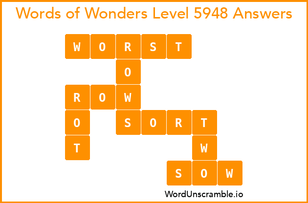 Words of Wonders Level 5948 Answers