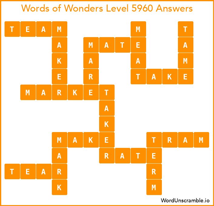 Words of Wonders Level 5960 Answers