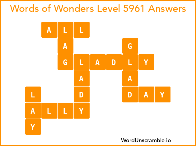Words of Wonders Level 5961 Answers