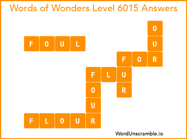 Words of Wonders Level 6015 Answers