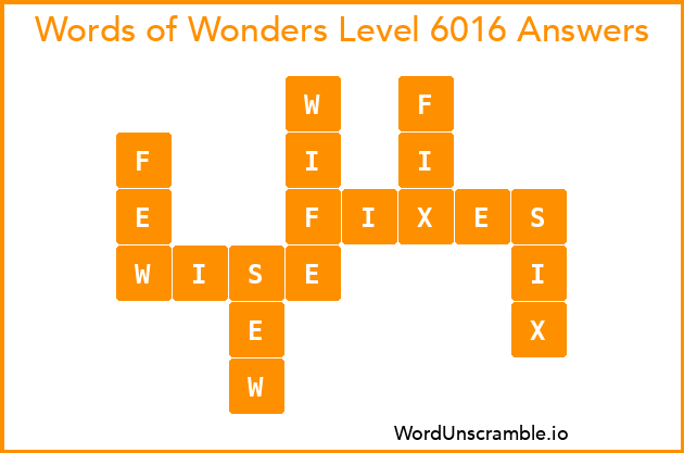 Words of Wonders Level 6016 Answers