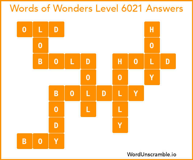 Words of Wonders Level 6021 Answers