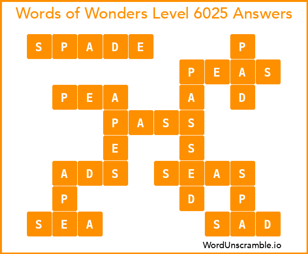 Words of Wonders Level 6025 Answers
