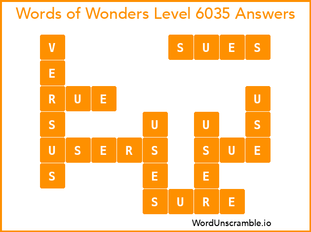 Words of Wonders Level 6035 Answers