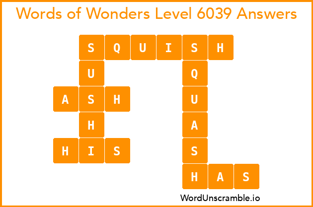 Words of Wonders Level 6039 Answers