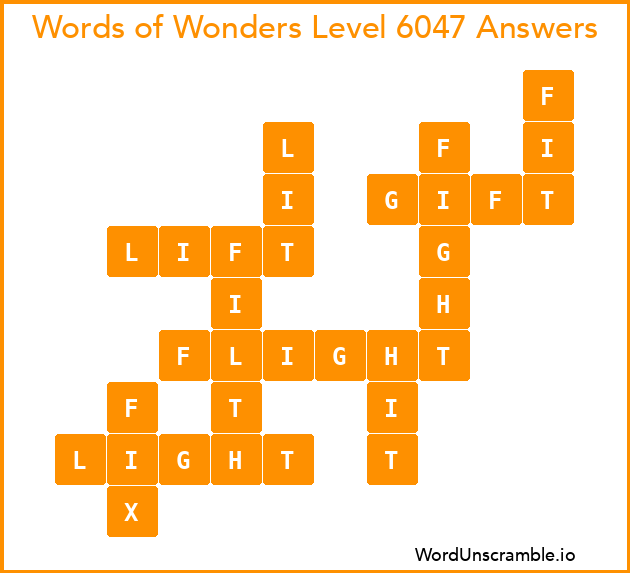 Words of Wonders Level 6047 Answers