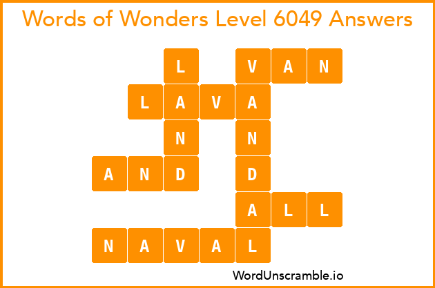 Words of Wonders Level 6049 Answers