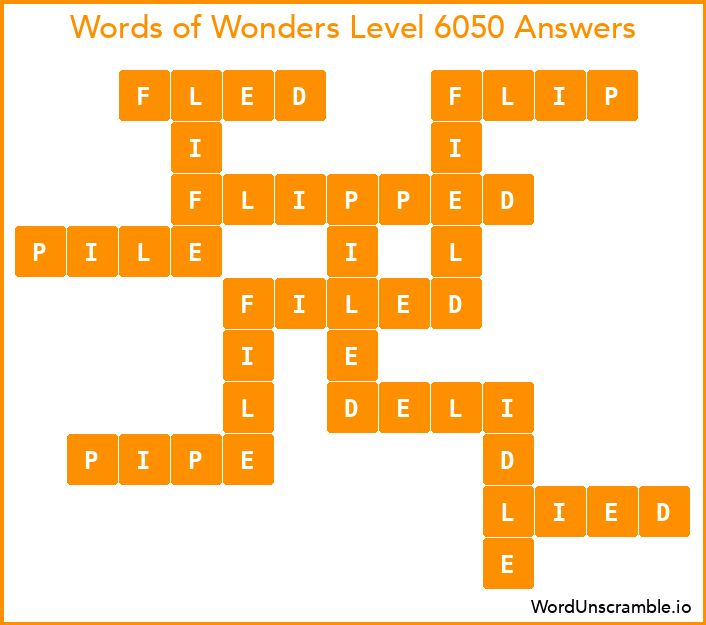 Words of Wonders Level 6050 Answers