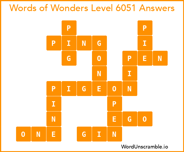 Words of Wonders Level 6051 Answers