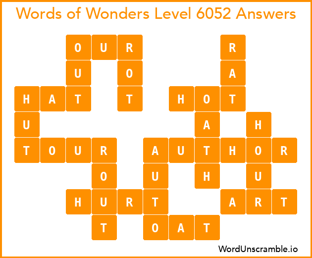 Words of Wonders Level 6052 Answers