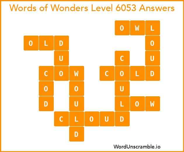 Words of Wonders Level 6053 Answers
