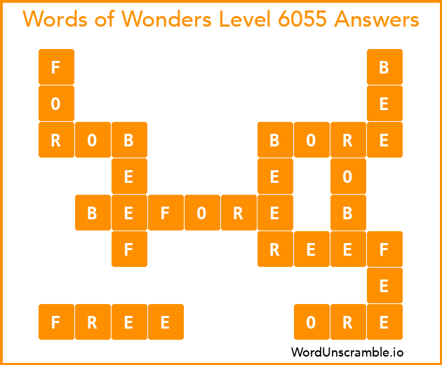 Words of Wonders Level 6055 Answers