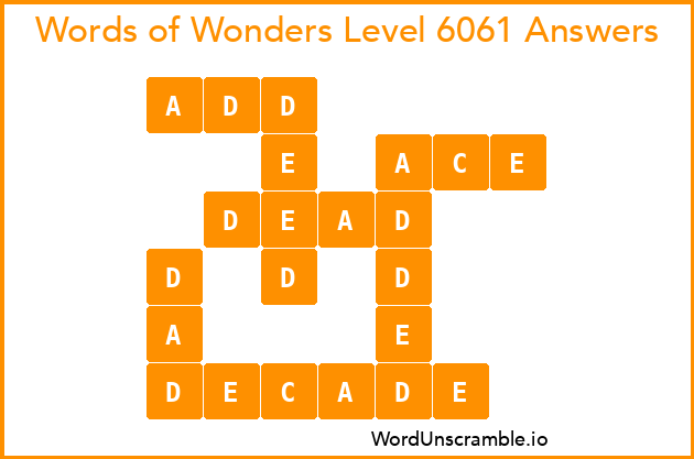 Words of Wonders Level 6061 Answers