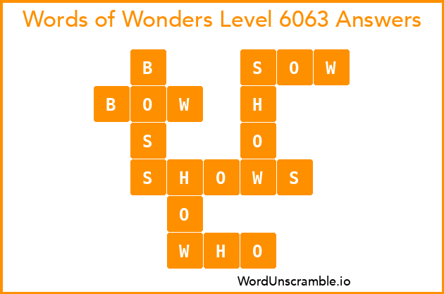 Words of Wonders Level 6063 Answers