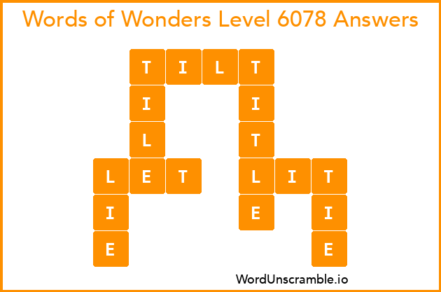 Words of Wonders Level 6078 Answers
