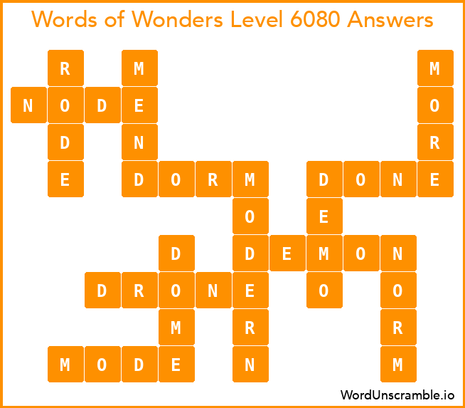 Words of Wonders Level 6080 Answers
