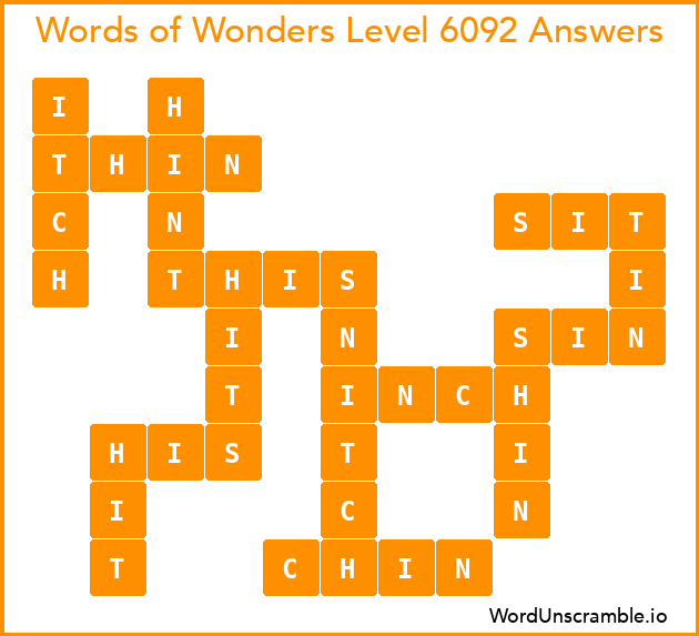 Words of Wonders Level 6092 Answers
