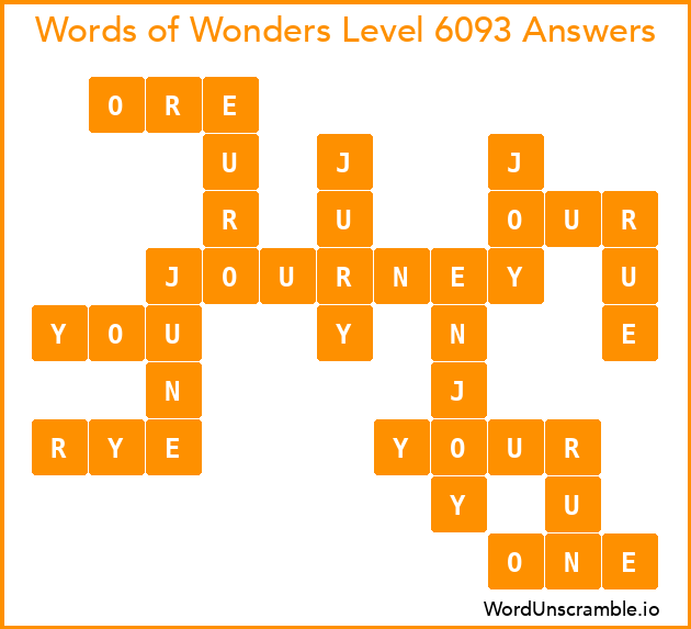 Words of Wonders Level 6093 Answers