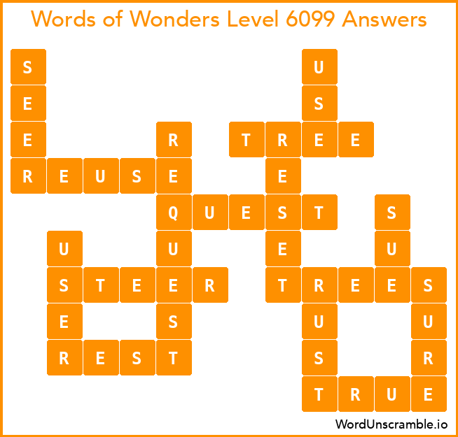 Words of Wonders Level 6099 Answers