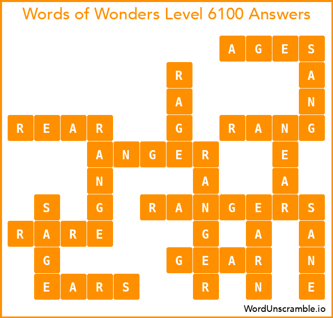 Words of Wonders Level 6100 Answers