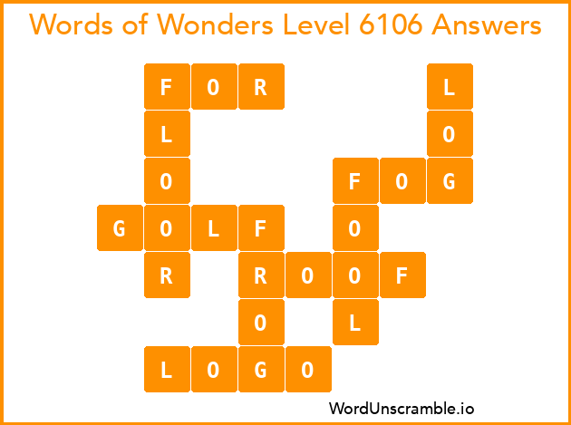 Words of Wonders Level 6106 Answers