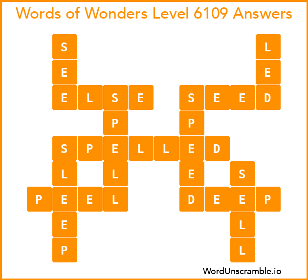 Words of Wonders Level 6109 Answers