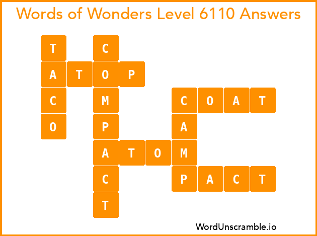 Words of Wonders Level 6110 Answers