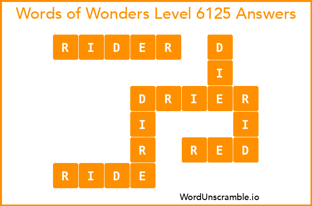 Words of Wonders Level 6125 Answers