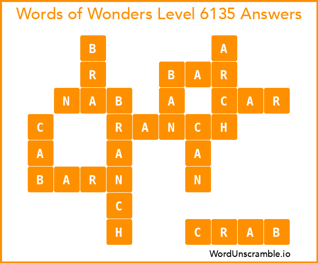 Words of Wonders Level 6135 Answers