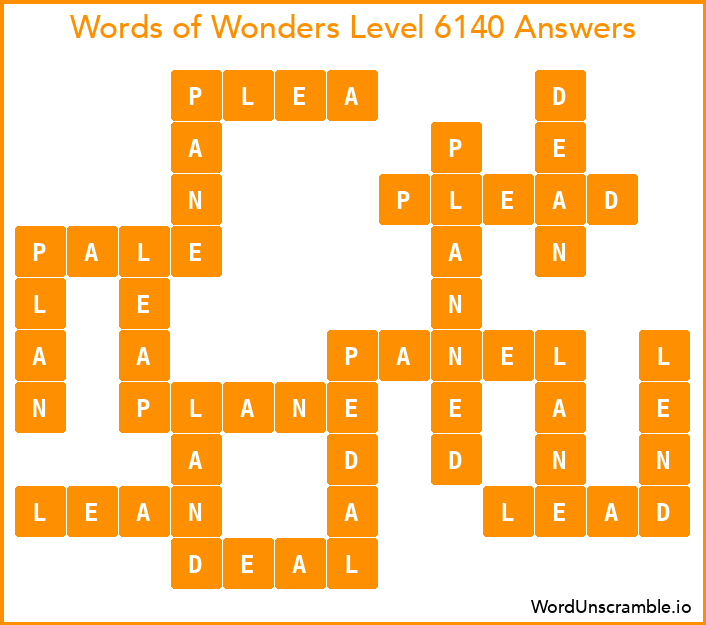 Words of Wonders Level 6140 Answers