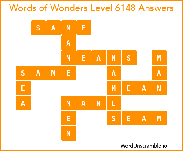 Words of Wonders Level 6148 Answers