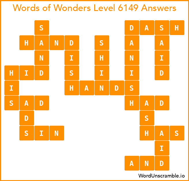 Words of Wonders Level 6149 Answers