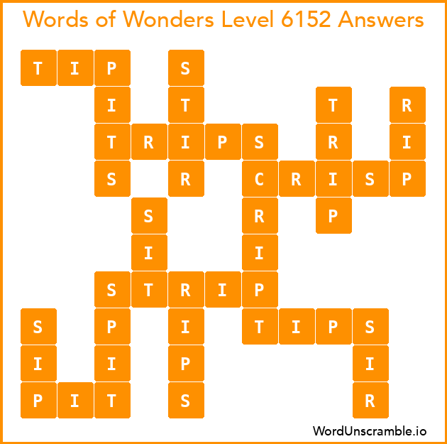 Words of Wonders Level 6152 Answers