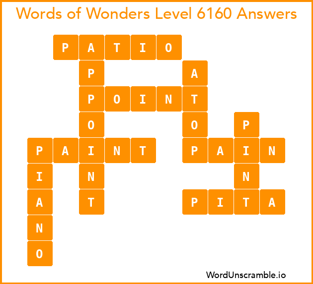 Words of Wonders Level 6160 Answers