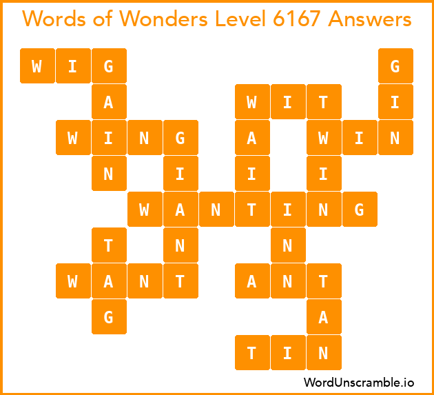 Words of Wonders Level 6167 Answers