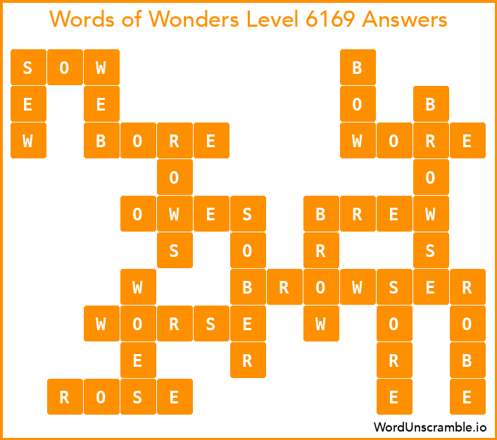Words of Wonders Level 6169 Answers