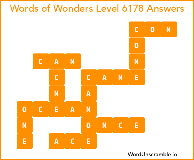 Words of Wonders Level 6178 Answers