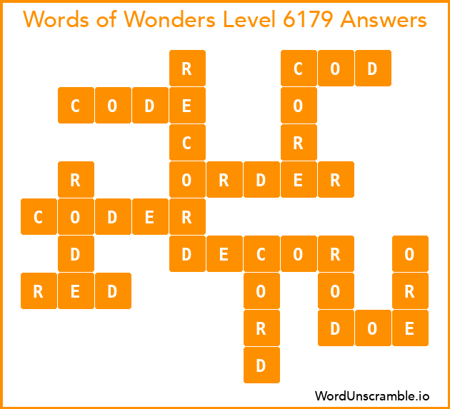 Words of Wonders Level 6179 Answers