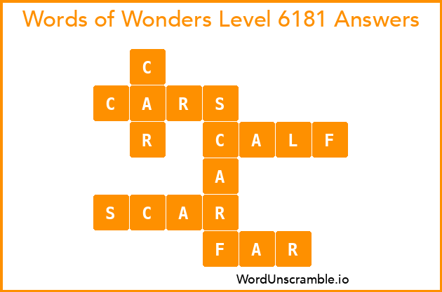 Words of Wonders Level 6181 Answers