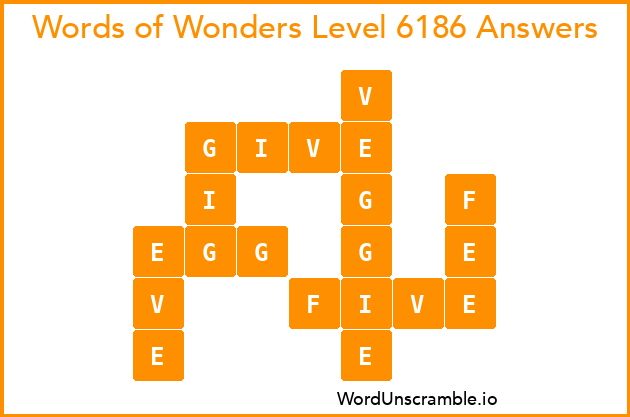 Words of Wonders Level 6186 Answers